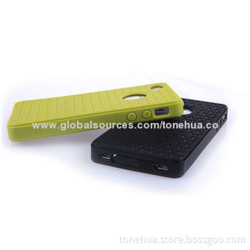 Cross Pattern Anti-dust TPU Cases for iPhone 4S/4